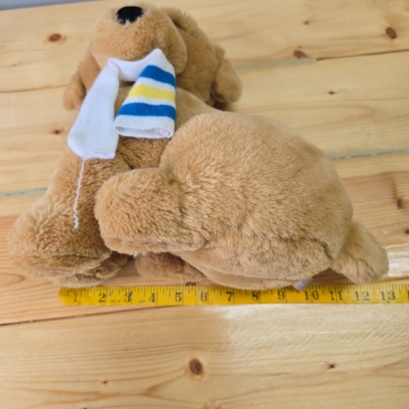 Vintage‎ Dakin Soft Classics Yellow Lab Puppy Plush Dog with Sock 1980s Toy - Picture 10 of 12